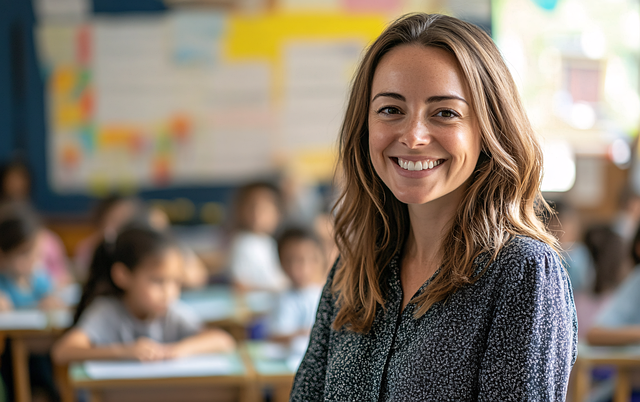 Free ai generated teacher classroom illustration