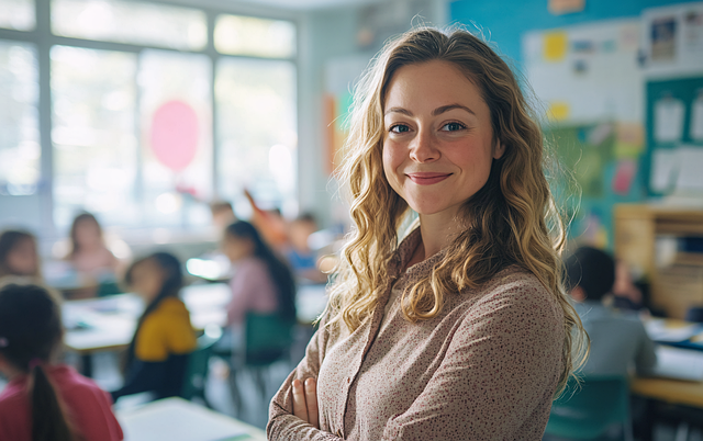 Free ai generated teacher classroom illustration