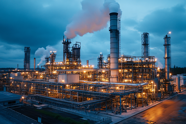 Download free HD stock image of Ai Generated Industrial Free ai generated industrial factory illustration