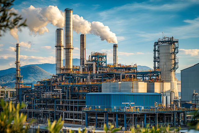Download free HD stock image of Ai Generated Industrial Free ai generated industrial factory illustration