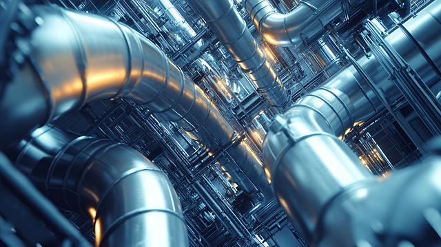 Free ai generated pipes industrial illustration