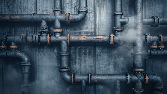 Free ai generated pipes industrial illustration