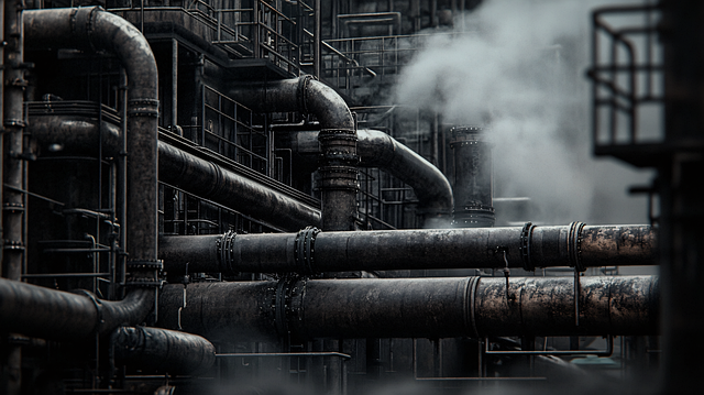 Free ai generated pipes industrial illustration