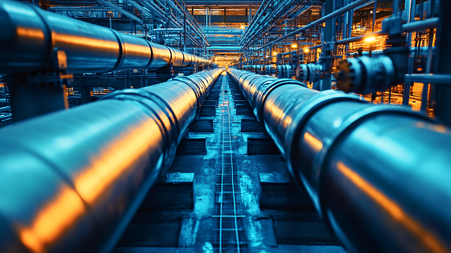 Free ai generated pipes industrial illustration