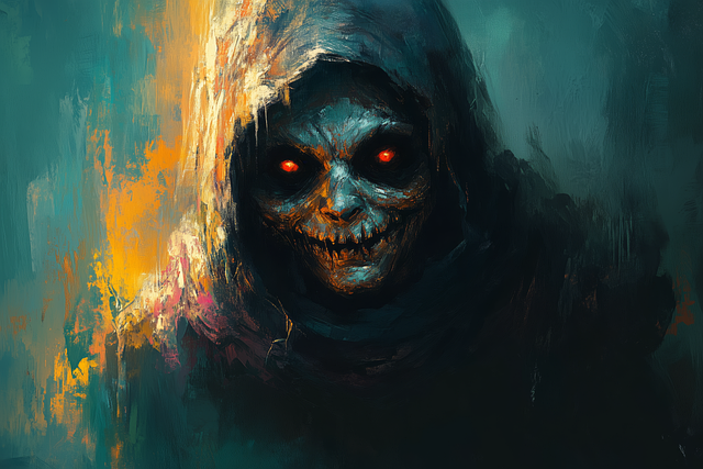 Free witch ghost baba yaga illustration