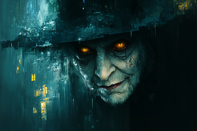 Free witch ghost baba yaga illustration