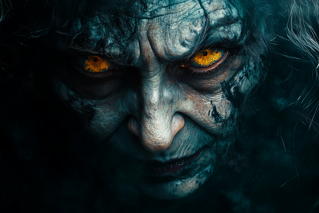Free witch ghost baba yaga illustration