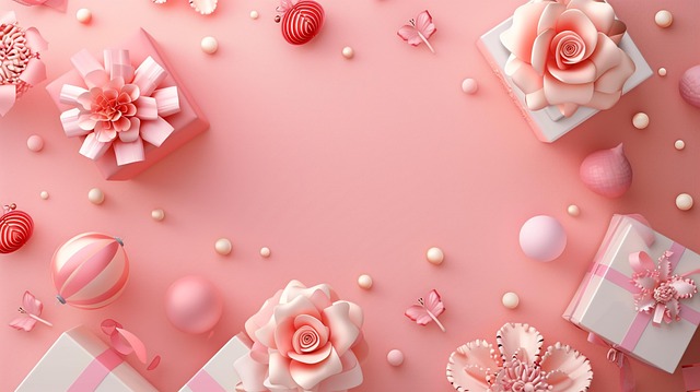 Rosa, Liebe, Herz, Valentinstag, Design