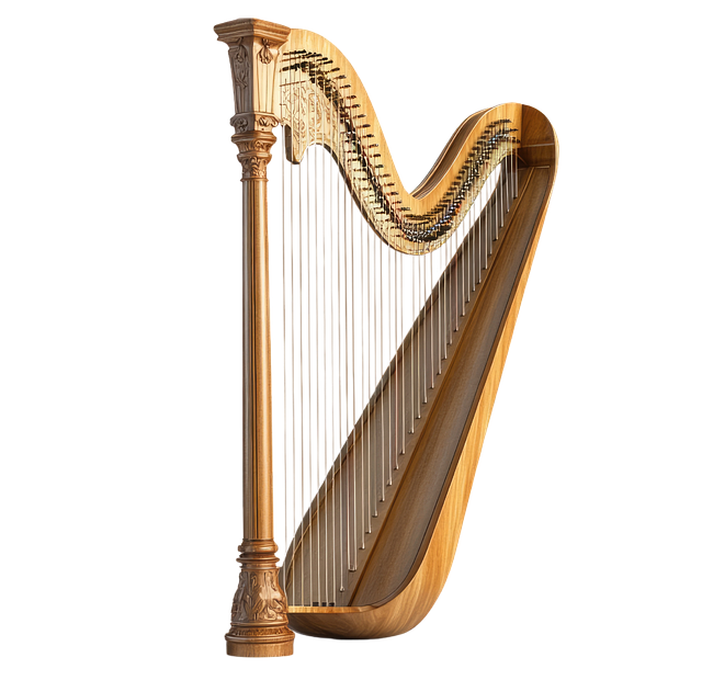 Free ai generated harp stringed illustration
