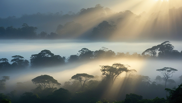 De Nevel, Mist, Ochtend, Licht, Stralen