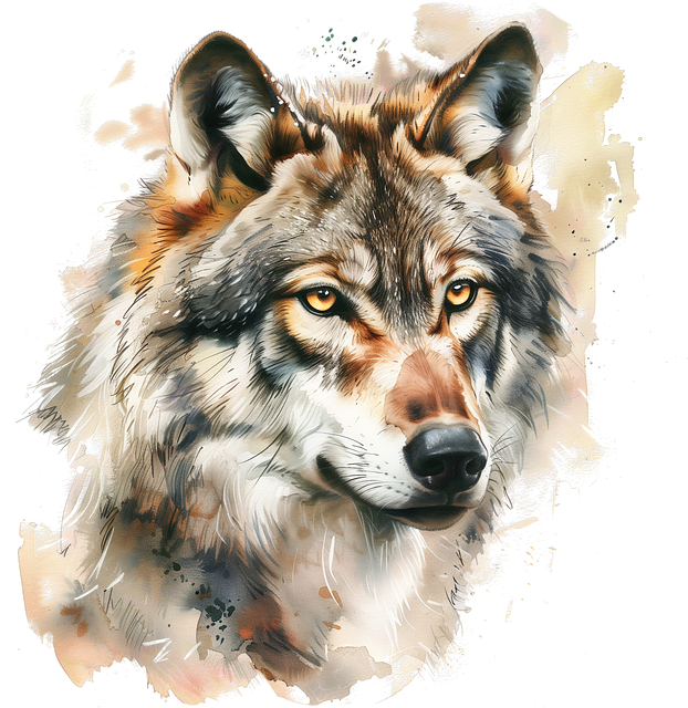 Free Ai Generated Wolf illustration and picture