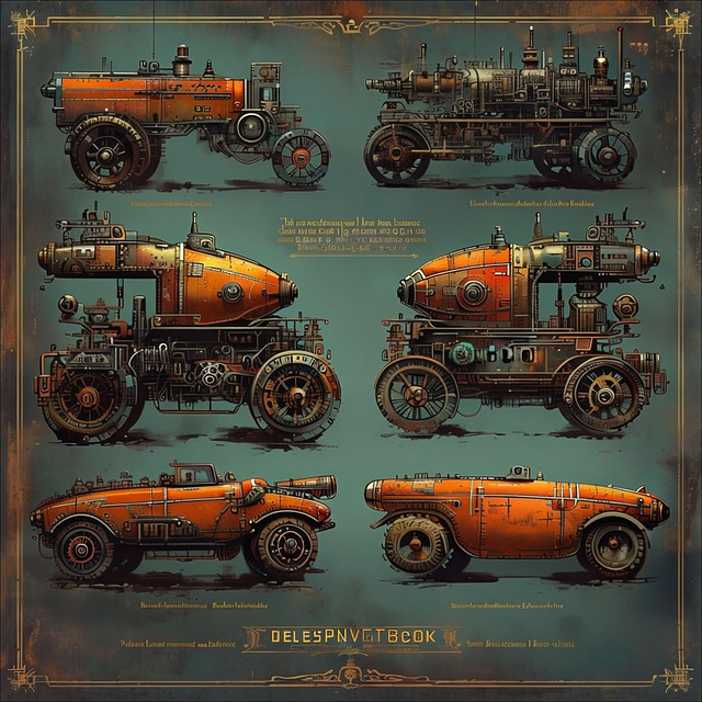 Free ai generated antique car vehicle illustration
