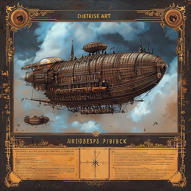 Free ai generated diesel punk steampunk illustration