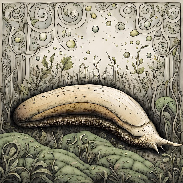 Free ai generated slug snail illustration
