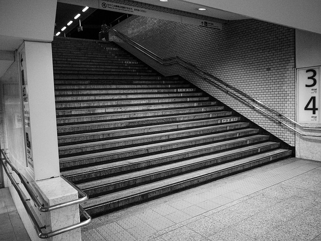 Free Monochrome Stairs photo and picture