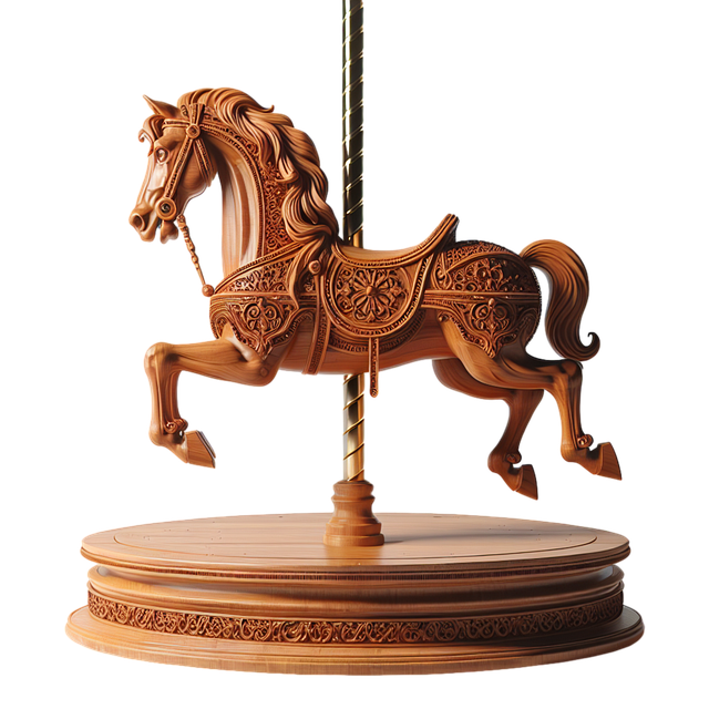Free ai generated horse carousel illustration