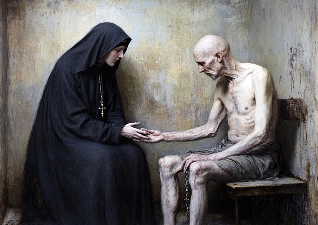 Free ai generated nun old illustration