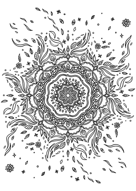 Mandala, Wirbelt, Mystisch, Malseite