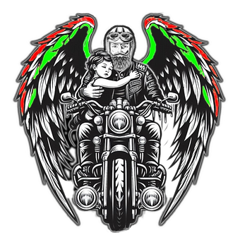 Free Biker Motorcycle illustration and picture
