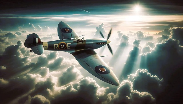 Free ai generated spitfire plane illustration