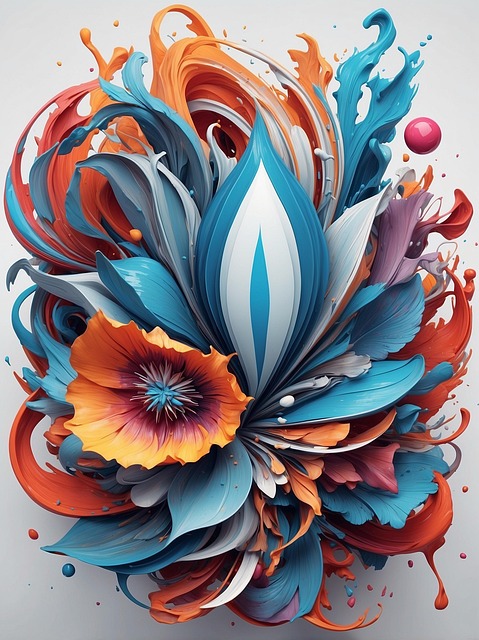 Free ai generated flower painting illustration