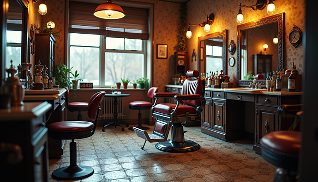 Free ai generated barbershop hairdressing illustration