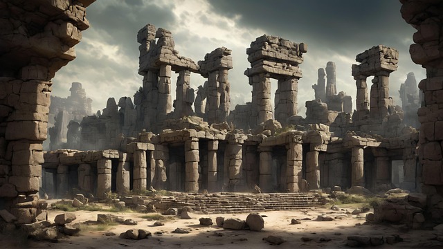 Free ai generated ruins stone illustration