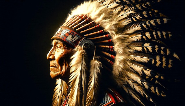 Download free HD stock image of Ai Generated Indian Free ai generated indian chief illustration