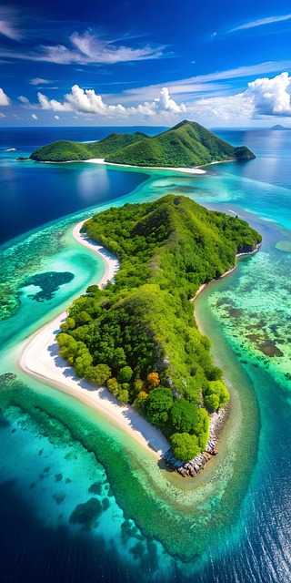 Free ai generated island coast illustration