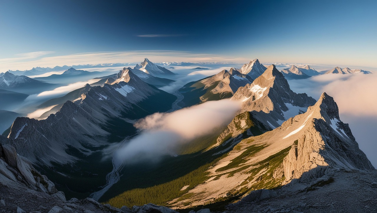 Download free HD stock image of Ai Generated Mountains Free ai generated mountains snow illustration