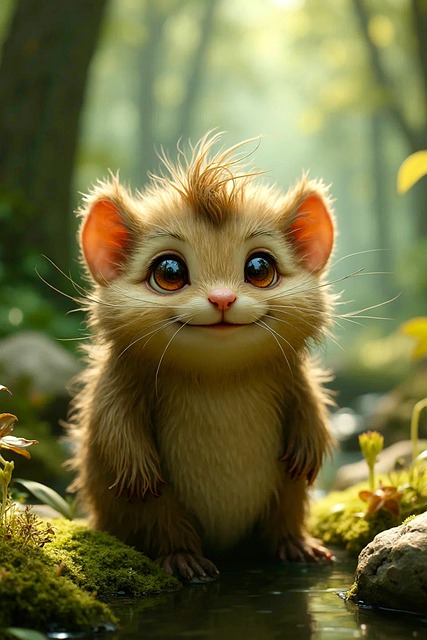 Free ai generated cute creature illustration