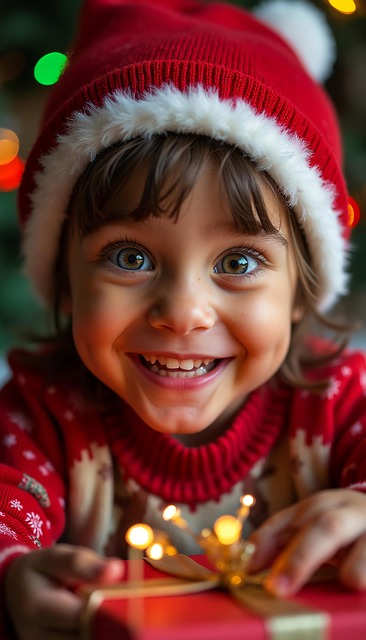 Free ai generated child christmas illustration