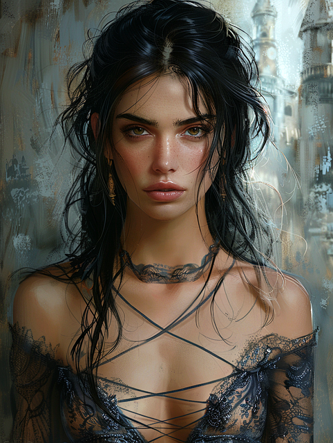 Free ai generated woman captivating illustration