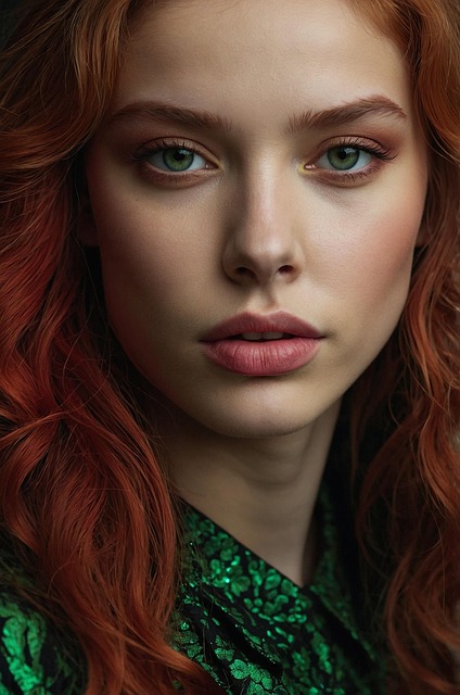 Pelirrojo, Mujer, Retrato, Modelo, Moda