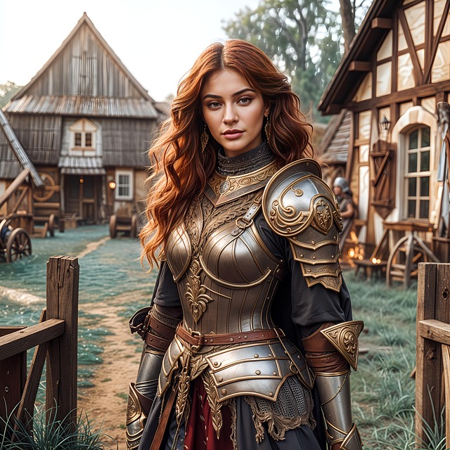 Free ai generated warrior woman illustration