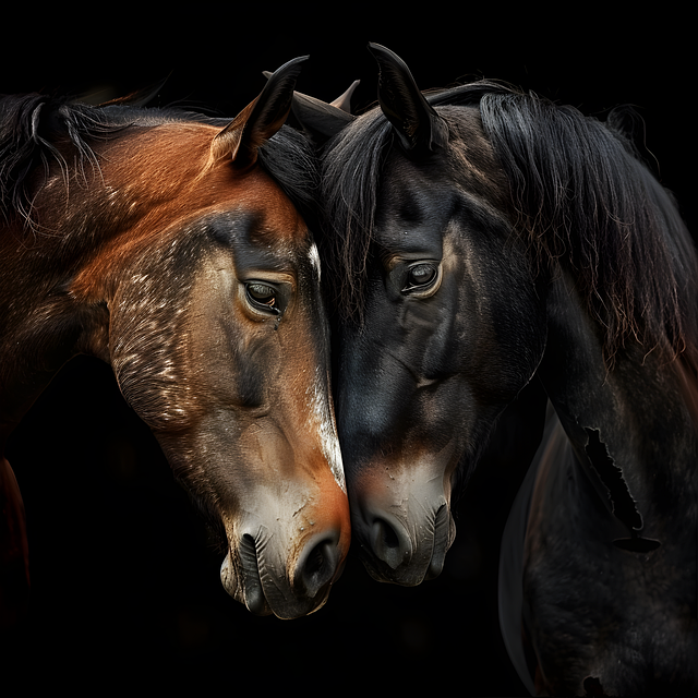 Free ai generated horses animals illustration