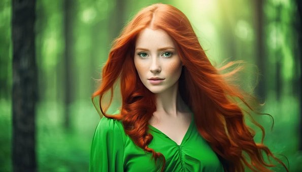 Free Red Hair Woman illustration and picture