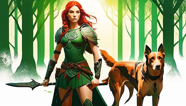 Free Redheadwoman Red illustration and picture