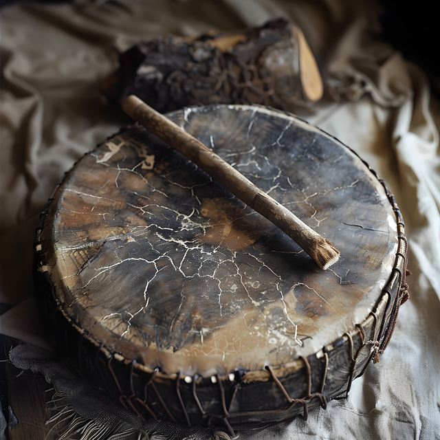 Free ai generated traditional drum illustration