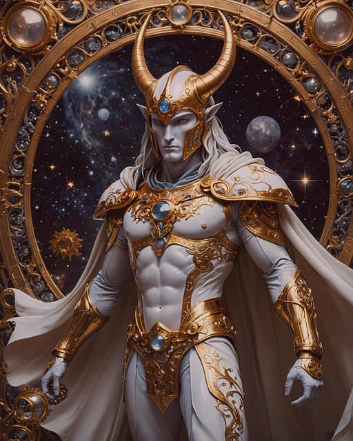 Free ai generated warrior deity illustration
