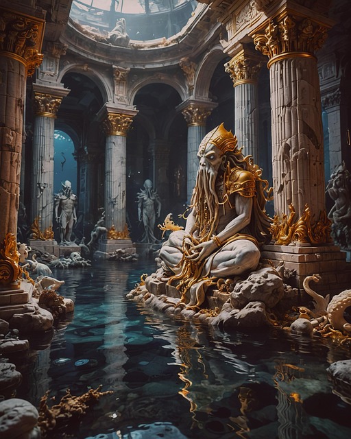 Free ai generated cthulhu temple illustration