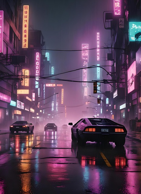 Free ai generated city night illustration
