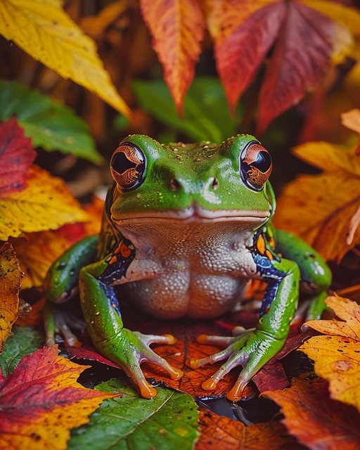 Ai Generiert, Frosch, Herbst, Kröte