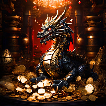 Drachen, Gold, Fantasie, Surreal, Mystic