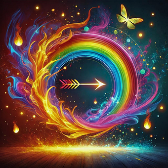 Regenboog, Pijl, Kleurrijk, Hoop