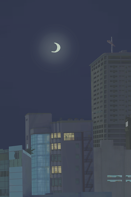 Free Moon City illustration and picture