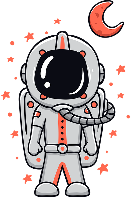 Free astronaut character space illustration
