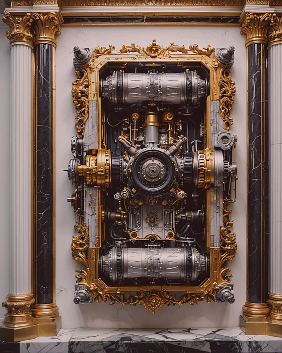 Download Machinery, Engine, Sculpture. Royalty-Free Stock Illustration ... - Machinery Turned Art Piece
