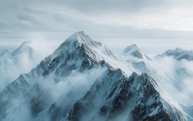 Free ai generated mountains snow illustration