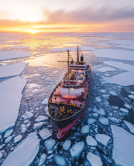 Free ai generated ship icebreaker illustration